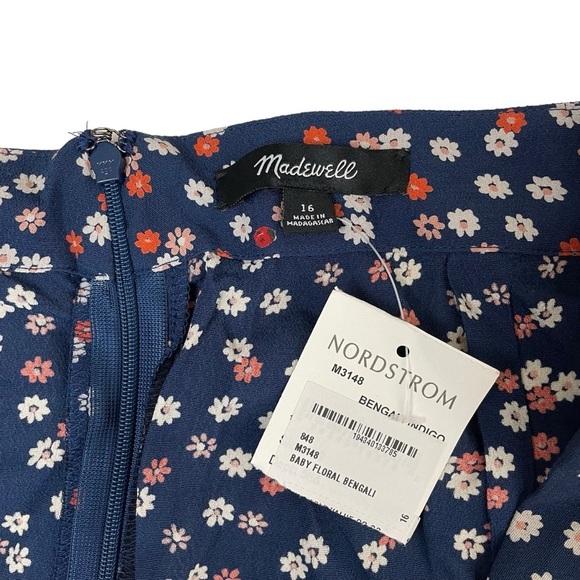 Madewell Navy and Red Midi Skirt - Picture 10 of 14